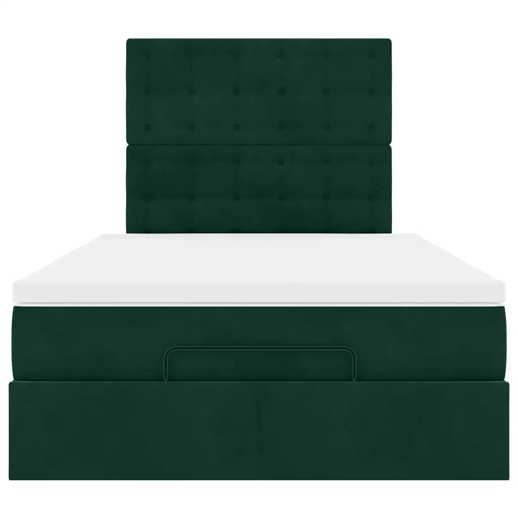 Struttura Letto Pouf con Materassi 120x190 cm Velluto