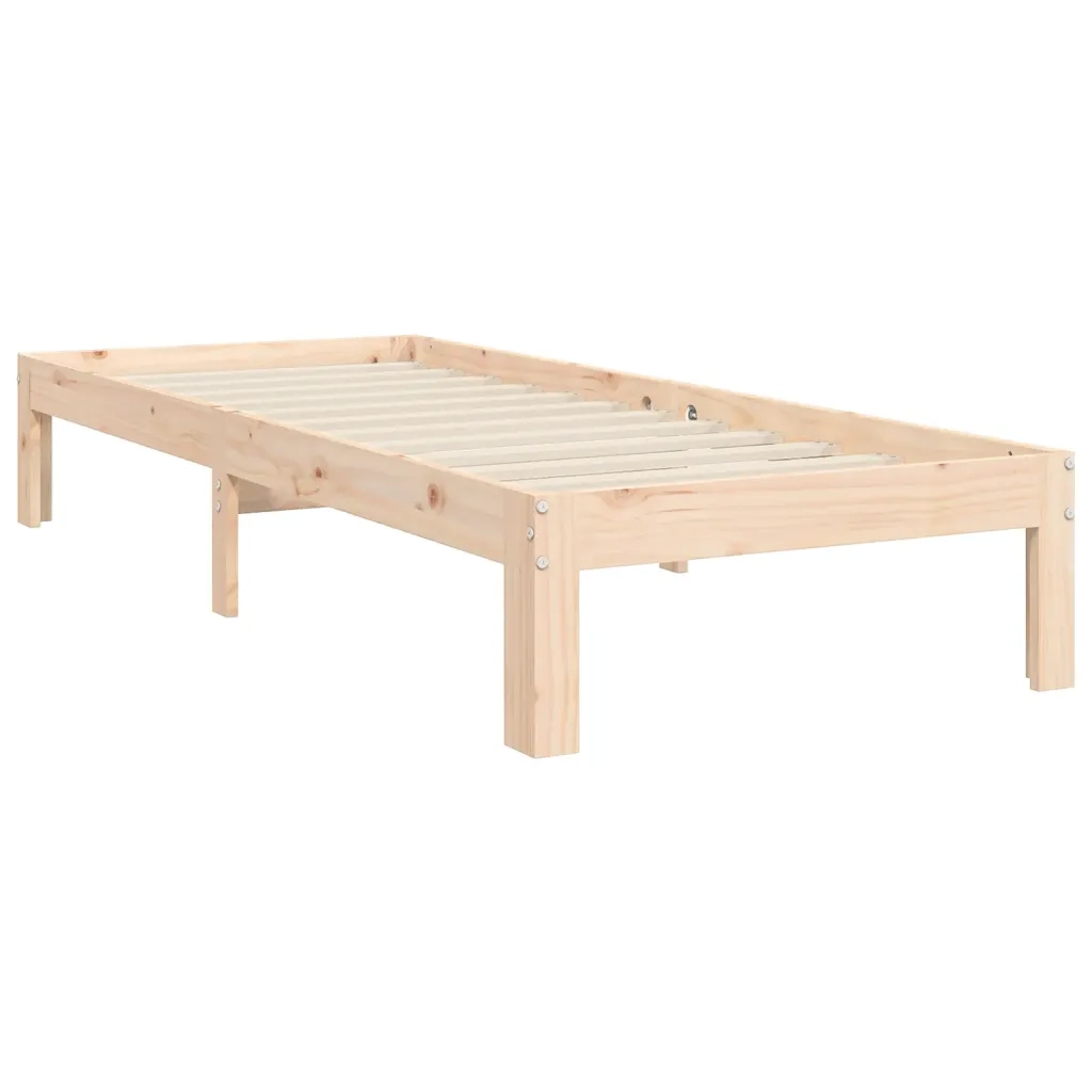 Giroletto senza Materasso 90x200 cm in Legno Massello di Pino