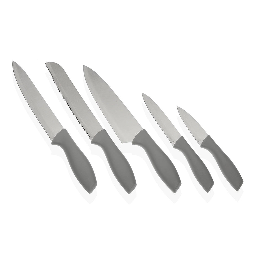 Ceppo con 5 coltelli da cucina Tacoma grigio