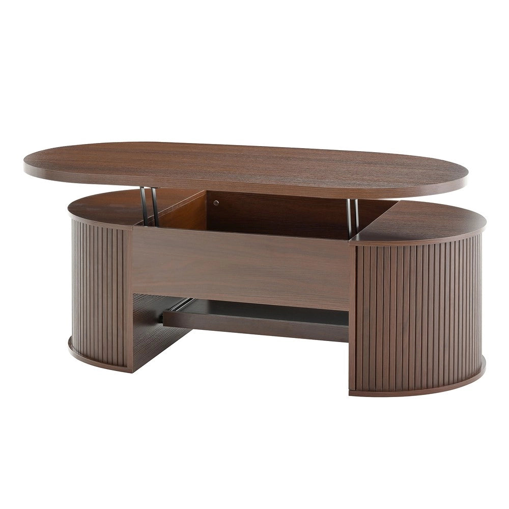 Tavolino da Caff¨¨ Alzabile con Ripiano Estraibile ¨C MINIMAL ¨C Legno, Design Moderno Soggiorno