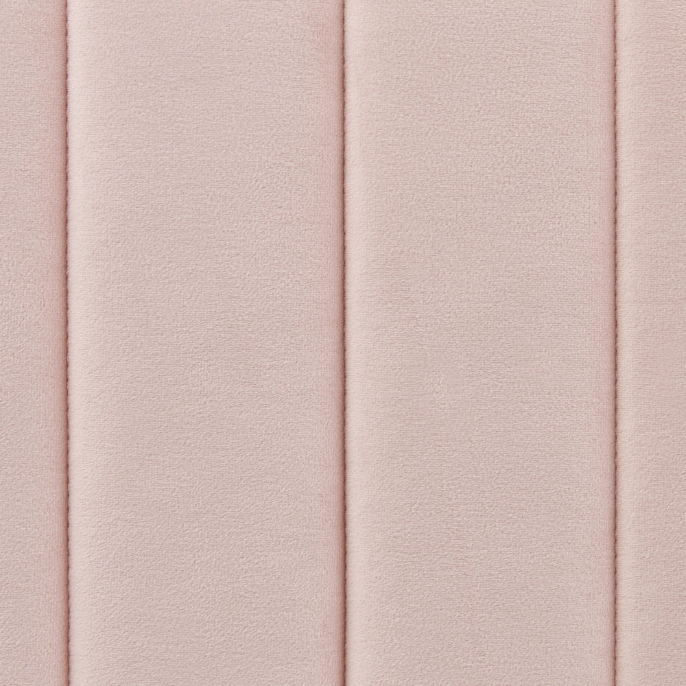 Letto in velluto rosa pastello UE Matrimoniale 140 x 200 cm Testiera Imbottita con Gambe in metallo Design moderno