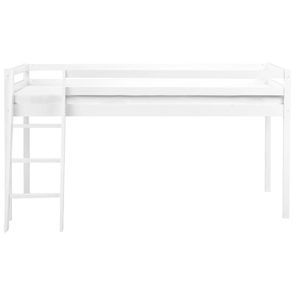 Letto per bambini in legno di pino bianco UE 90 x 200 cm con rete a doghe per bambini.