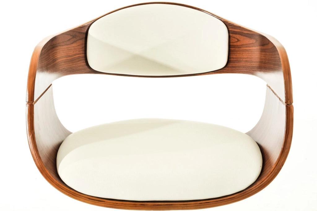 Set 2 Sgabelli Rйtro KINGSTON in similpelle Noce/bianco