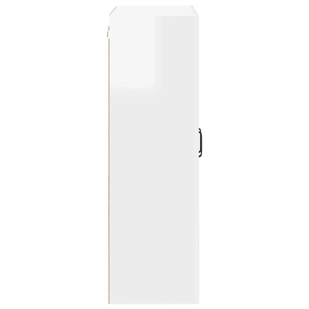 Mobile in vetro da parete LUCCA Bianco Lucido 60 x 31 x 100 cm 885179