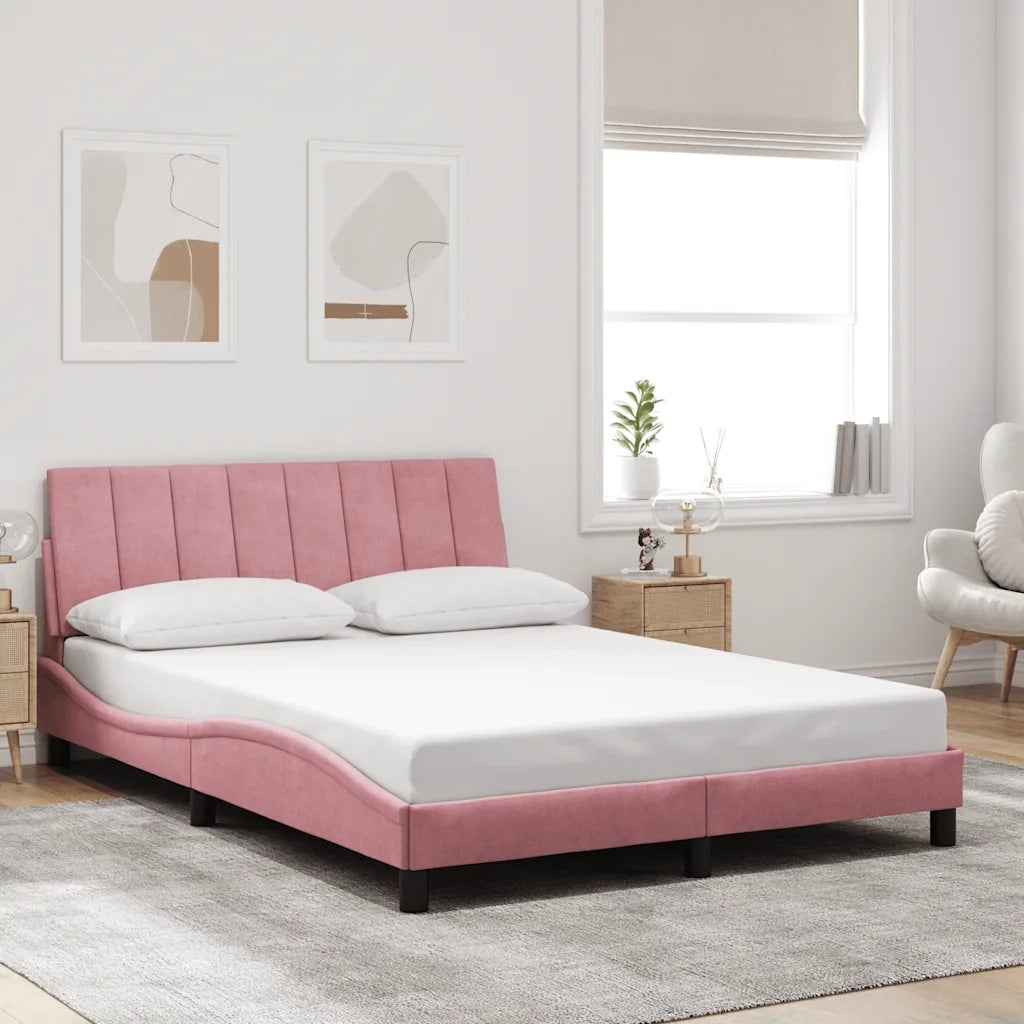 Giroletto con Testiera Rosa 120x200 cm in Velluto