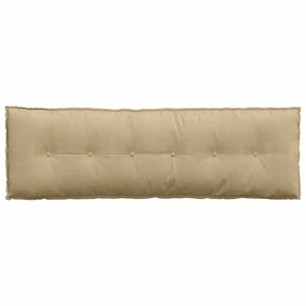 Cuscino per Schiena Grigio Verde 160 x 50 cm Tessuto in Cords 42014912