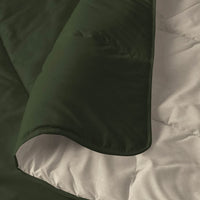 Piumino 1 Piazza e Mezzo Invernale in Microfibra 200gr Doubleface Verde Militare/Crema