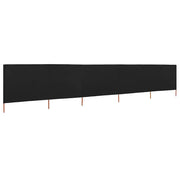 Paravento a 5 Pannelli in Tessuto 600x120 cm Nero CFW4362245