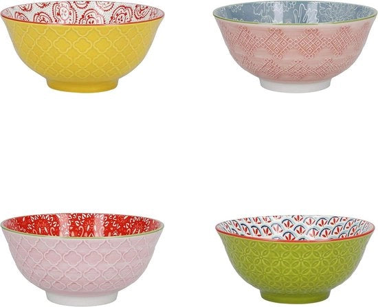 Quattro Commessi Ceramici in Scatola Regalo - Ideali per Roomijs e Zuppa - Design Brillante 15cm