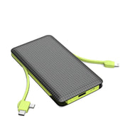 Trade Shop - Powerbank 10000mah Q-a134 2 Cavi Connettori Micro Usb Lightning Type-c Caricatore -
