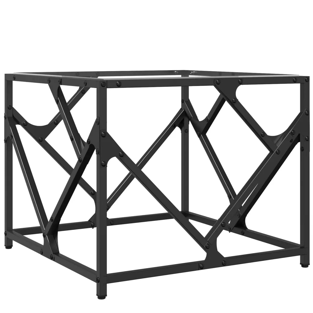 vidaXL Tavolini con Piano in Vetro Trasparente 2 pz 50x50x41cm Acciaio