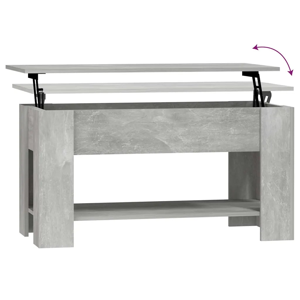 Tavolino salotto | Tavolino da caff¨¨ | Tavolino da Soggiorno Grigio Cemento 101x49x52 cm Legno Multistrato