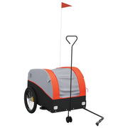 Rimorchio da Bici Nero e Arancione 45 kg in Ferro CFW5986344
