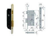 SERRATURA DA INFILARE A CILINDRO 2 MAND. BORDO TONDO 5C130- - mm.40 (5C130400) - 1 pezzi CISA