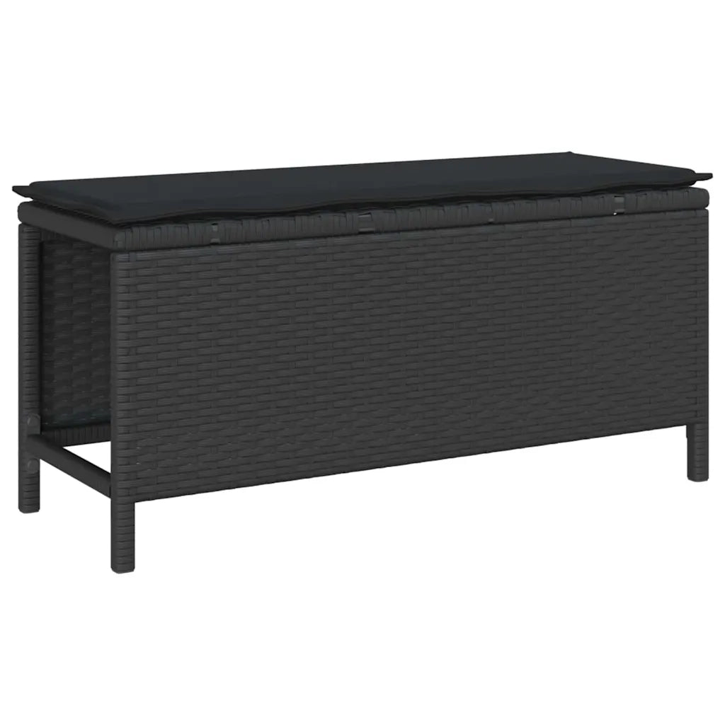 Set da Pranzo per Giardino | Set Salotto da Giardino Nero polyrattan