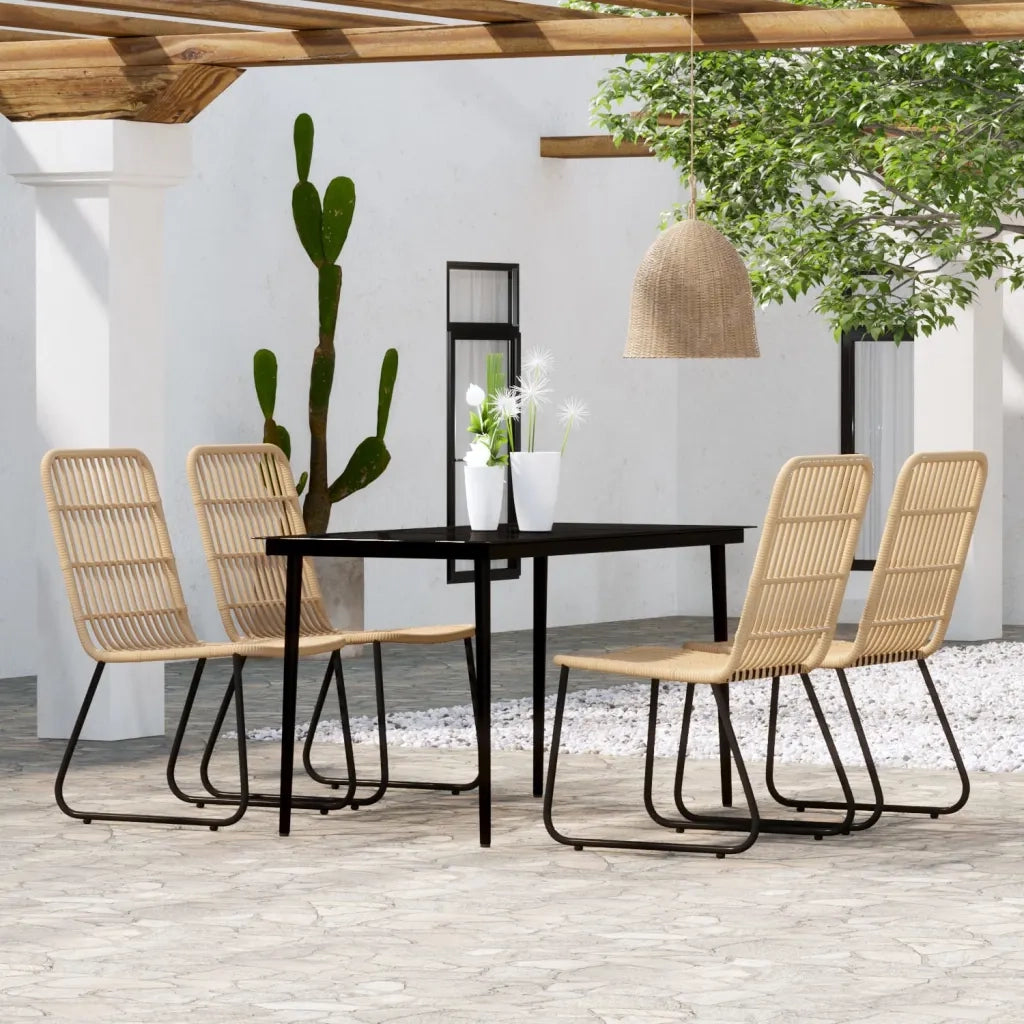 Set Mobili da Pranzo per Giardino 5 pz Rovere cod mxl 34654