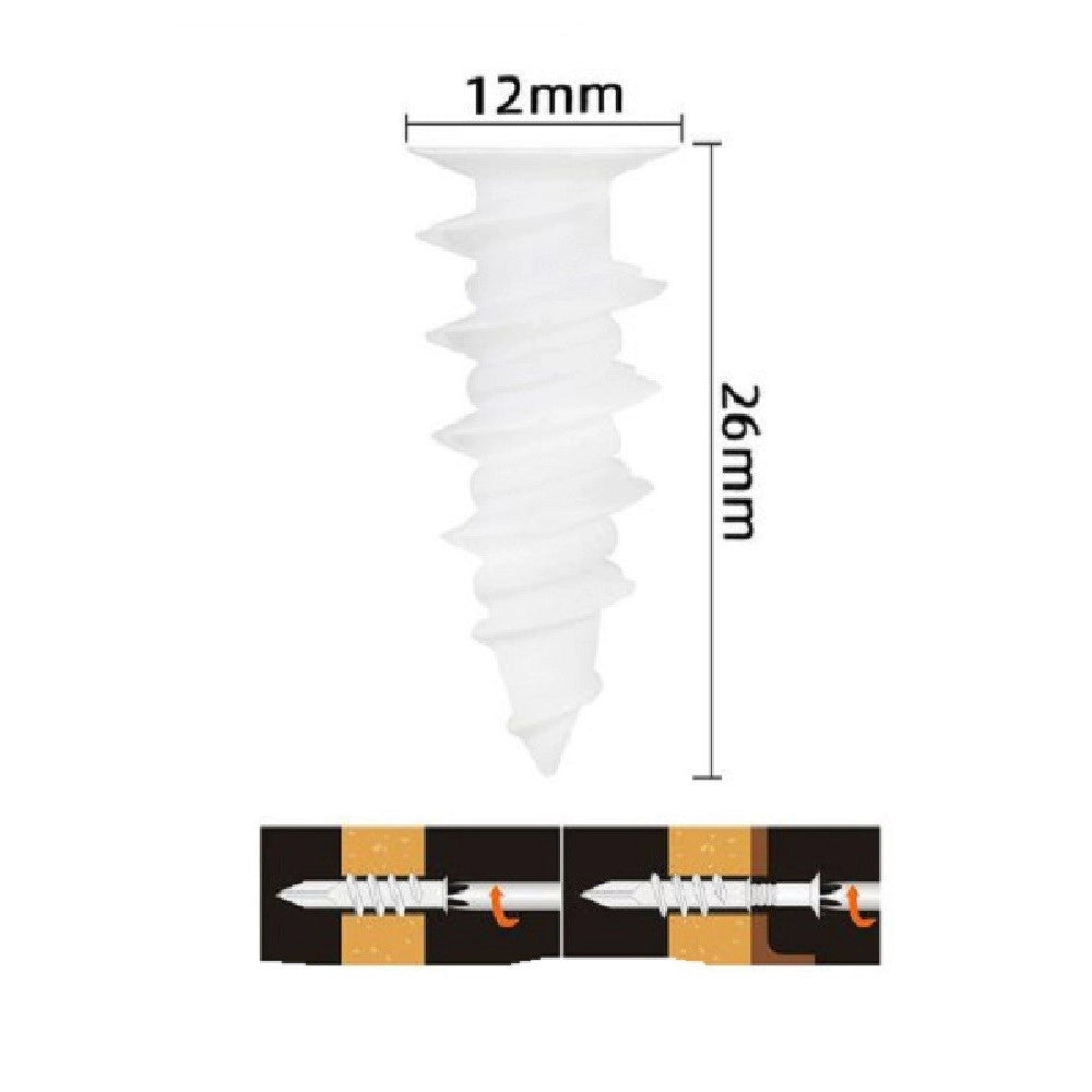 Trade Shop - Set 12 Pezzi Tasselli In Plastica Tassello Fischer Fissaggio Viti 12x26mm 57183 -