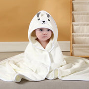 Asciugamano per bambini con cappuccio - 80 x 80 cm - Asciugamano per bambini in fleece corallo - Asciugamano per bambini con cappuccio - Adatto per bambini e neonati - Unisex - 0-5 anni