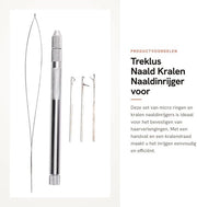 Kit di applicazione micro ring per estensione capelli a mano - set da 3 pezzi - con manico e filo per applicazione capelli