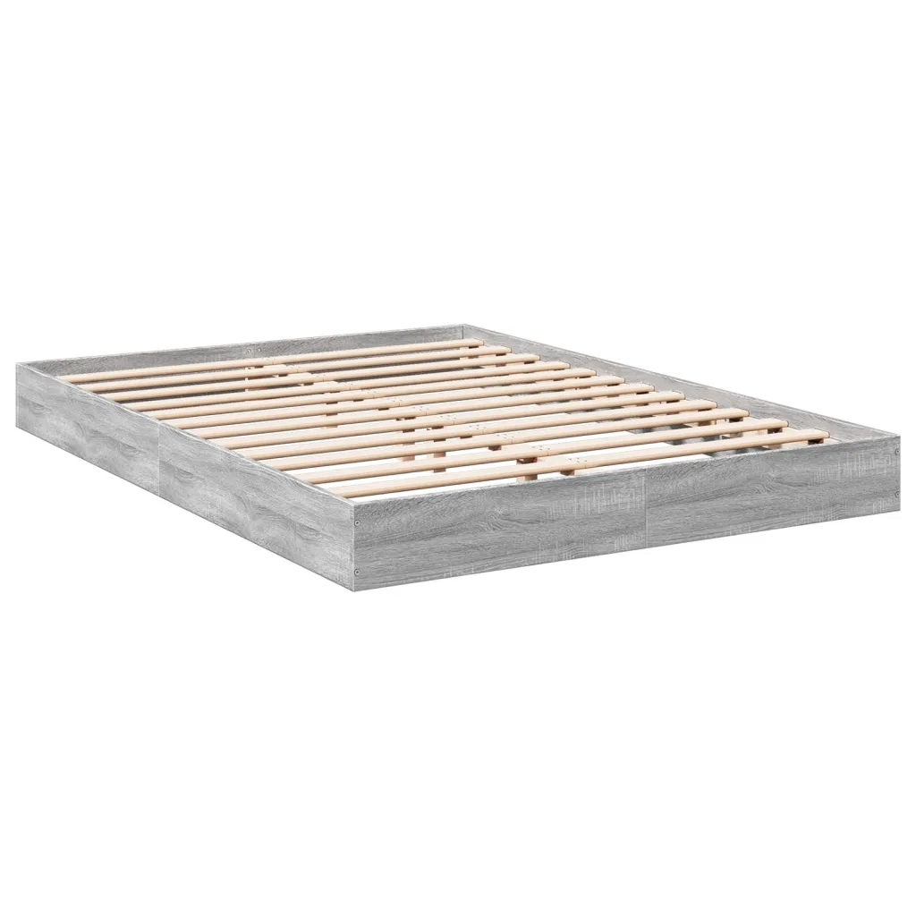 Giroletto-Struttura Letto Grigio Sonoma 140x200 cm in Legno Multistrato 247362