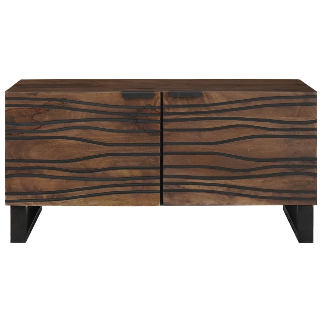 Tavolino da CaffÃ¨ 80x50x40 cm Legno massello e legno ingegnerizzato