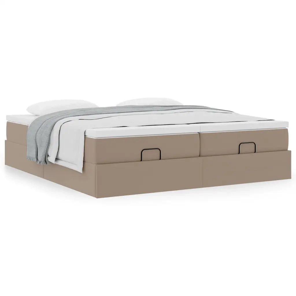Struttura Letto Pouf con Materassi 180x200 cm Similpelle 3311228