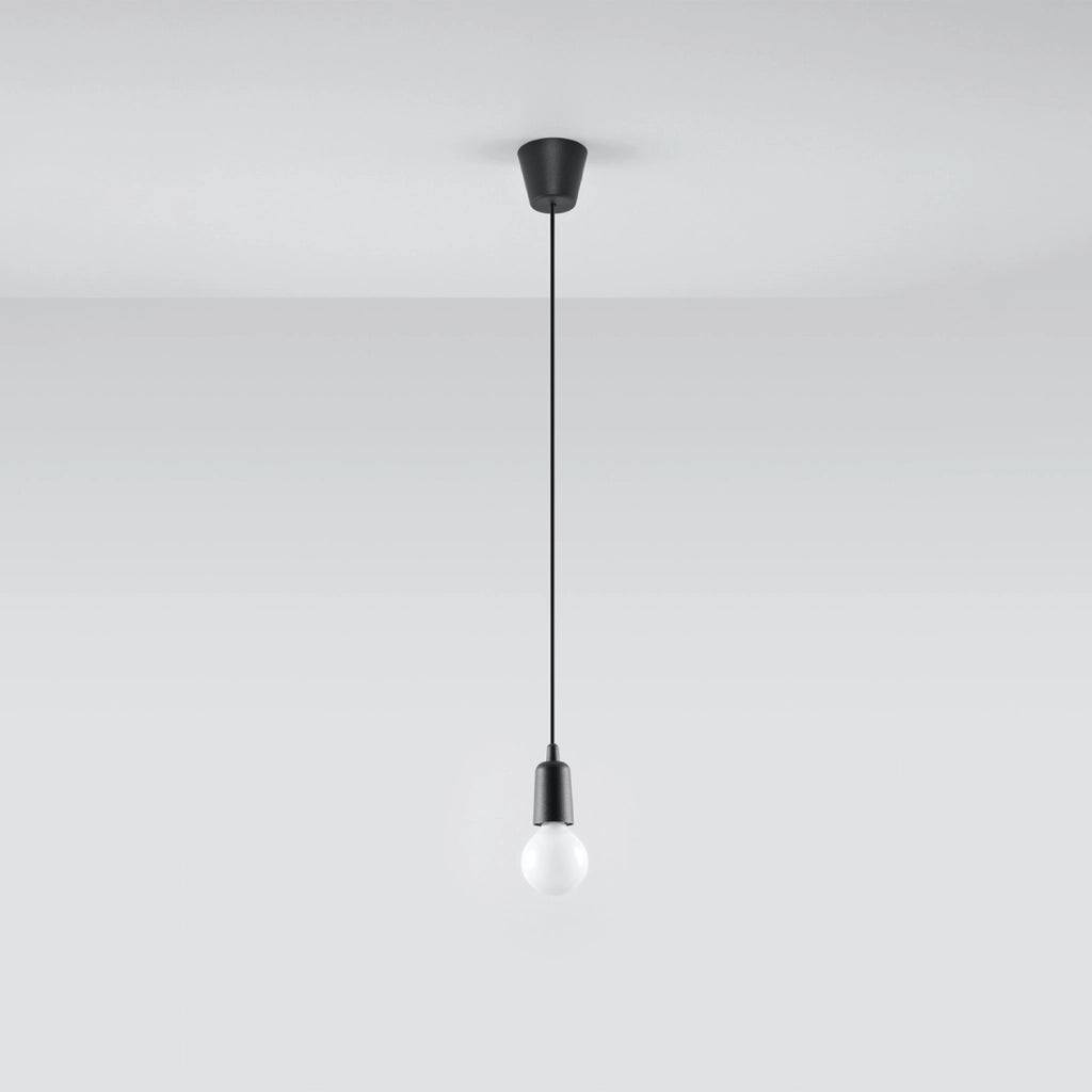 Lampada a sospensione Matero 1 nera E27 Pure Lume PU.0572