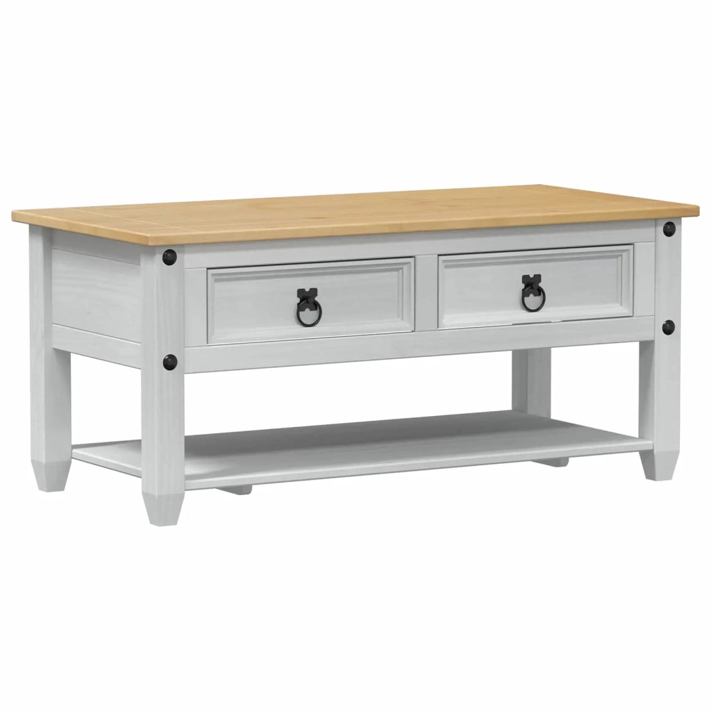 Tavolino da salotto con cassetto Bianco 100 x 48 x 45 cm 42024941