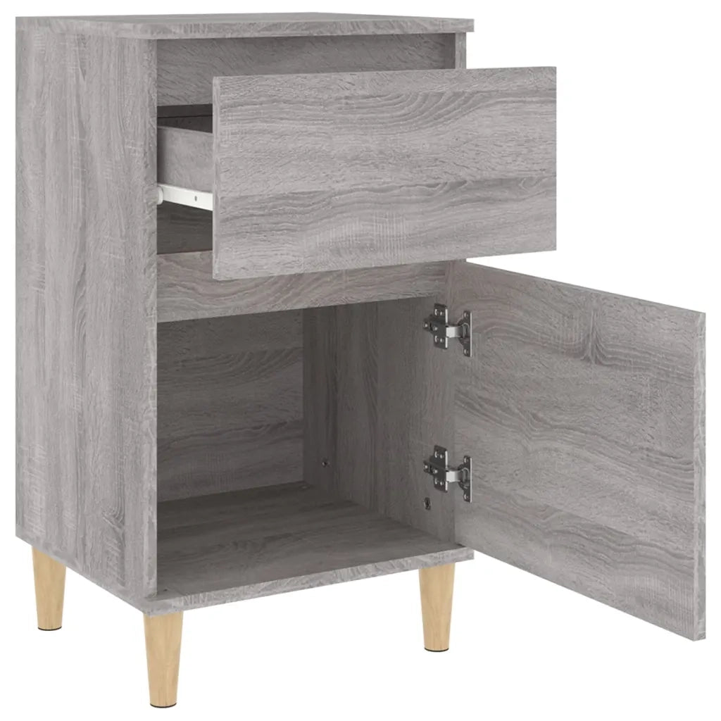 Comodini 2 pz-Set di 2 Tavolino da notte Grigio Sonoma 40x35x70 cm 738063