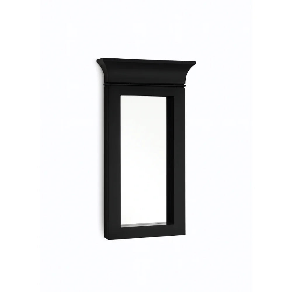 Specchio rettangolare da parete Vertical con cornice in legno nero | Duzzle