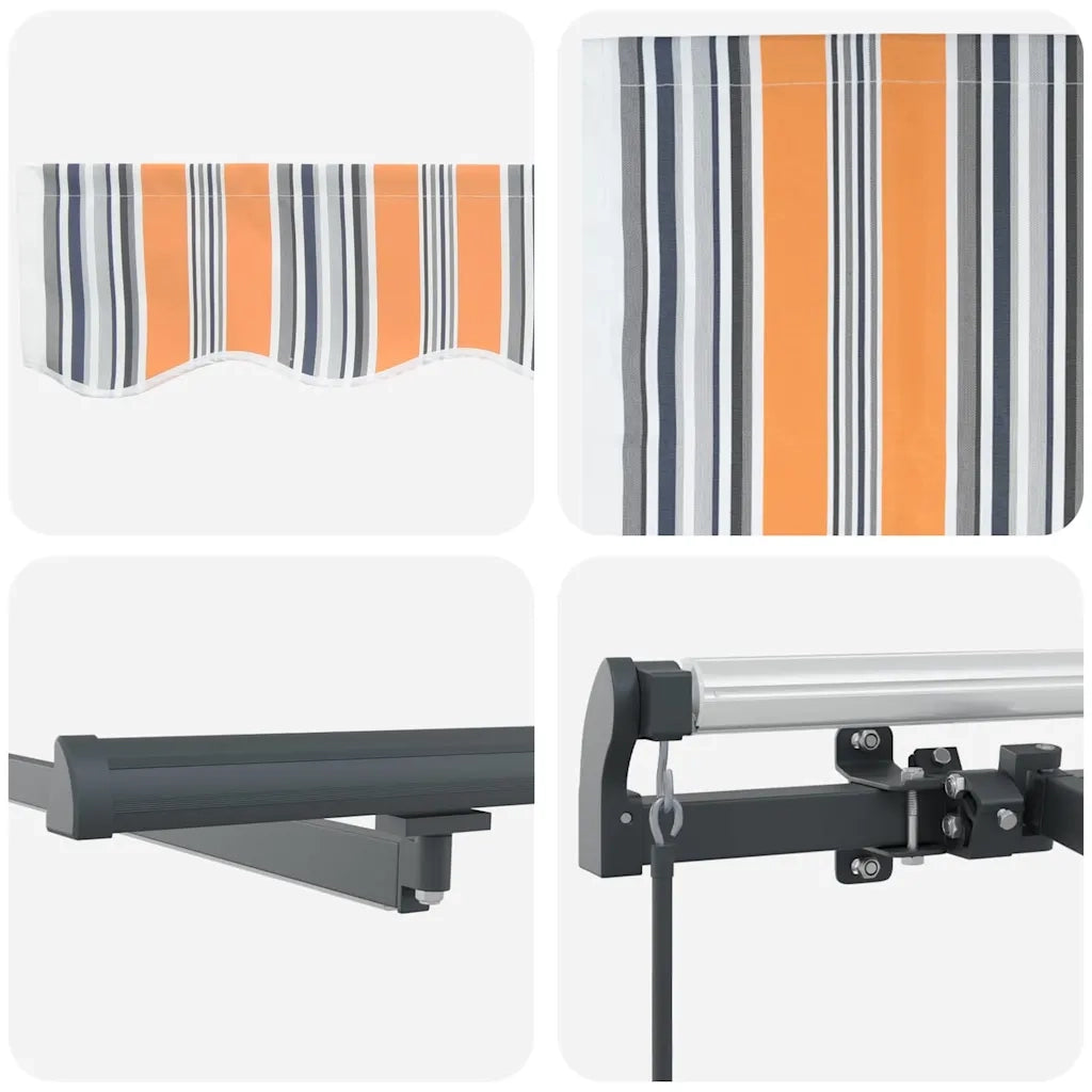 Tenda retrattile Multicolore 400 × 350 cm Tessuto e Alluminio 3330764