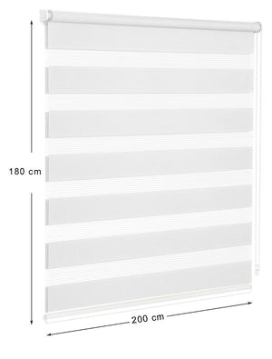 Tenda a Rullo 200x180 Cm Finestra Porta Interno Casa Ufficio Kit Montaggio Parete Telaio No Fori Nero