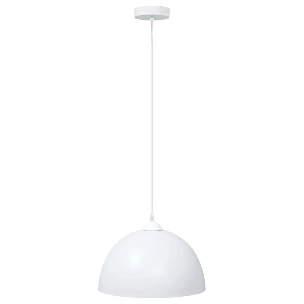 Lampada a Sospensione 2 pz Regolabile E27 Bianco Ã˜ 30cm Metallo