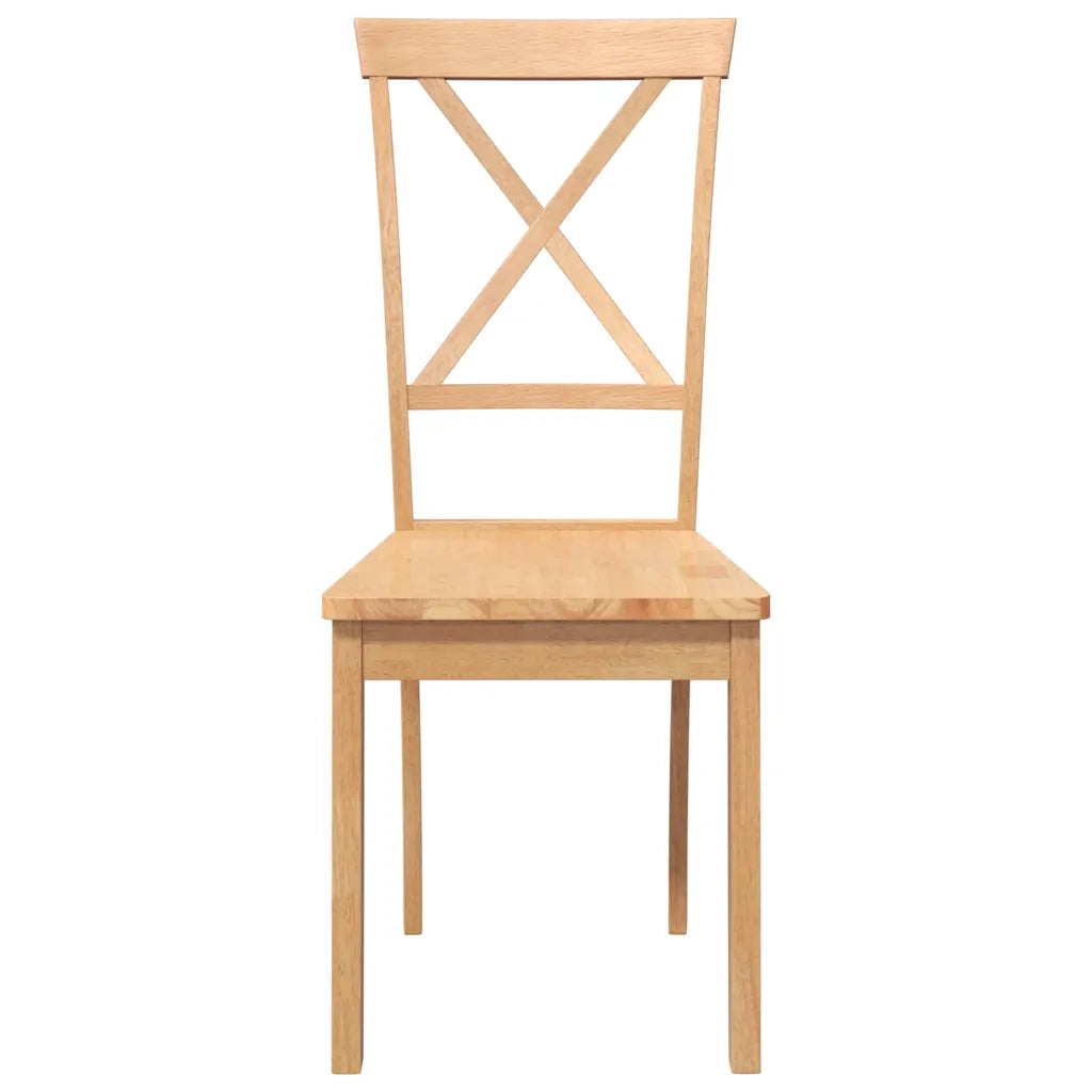 vidaXL Sedie da Pranzo 2 pz in Legno Massello di Hevea