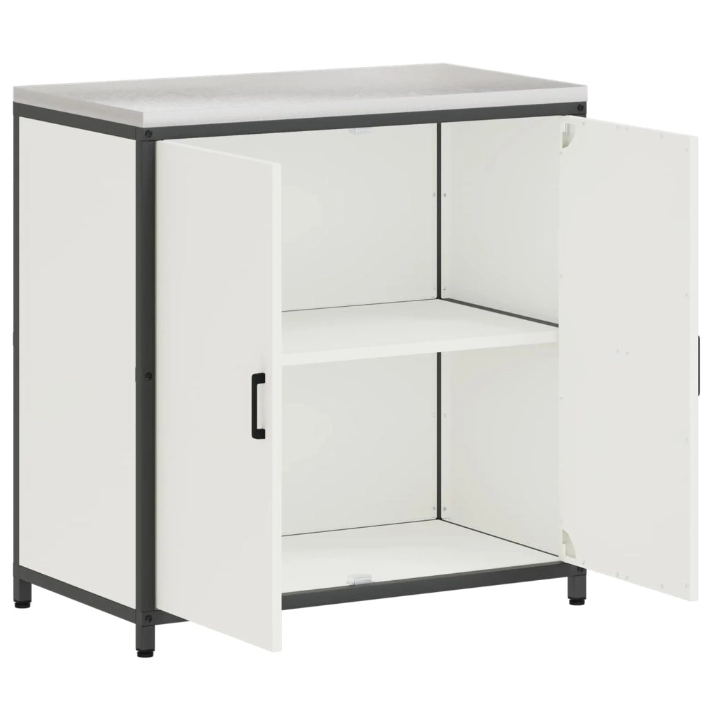 Stoccaggio in cucina con porta Bianco 90 x 50 x 92 cm Acciaio 874983