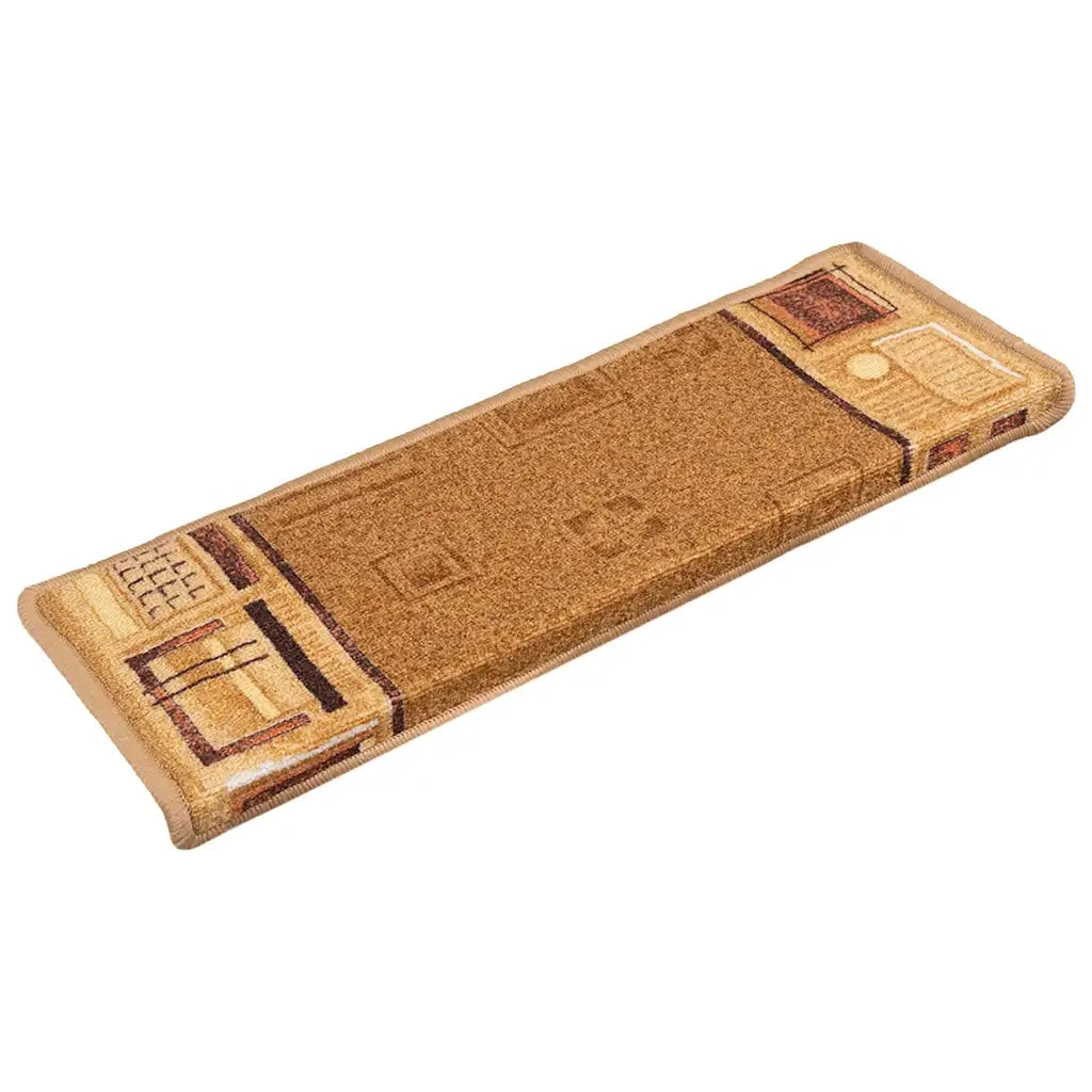 Tappetini Autoadesivi per Scale 15 pz 65x25 cm Beige  cod mxl 62041