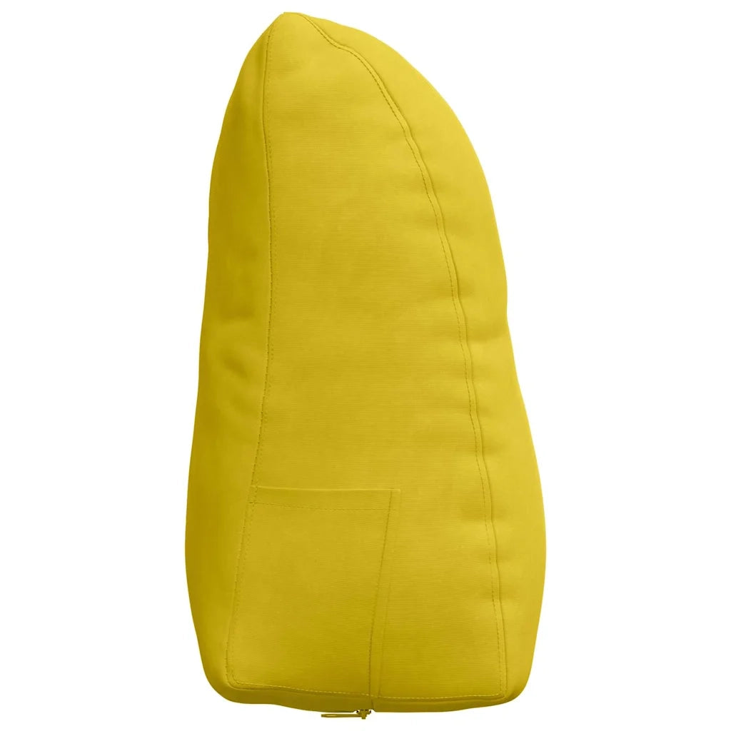 Cuscino per Schiena Giallo 45 x 24 x 50 cm Velluto 42014378