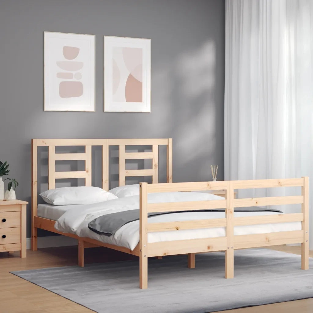 Giroletto con Testiera Small Double-Struttura Letto in Legno Massello 479597