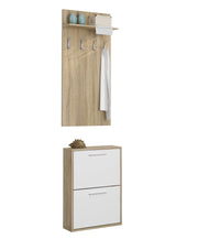 Sestola, Mobile da Ingresso Paia, 54x28x181h cm Marrone Rovere