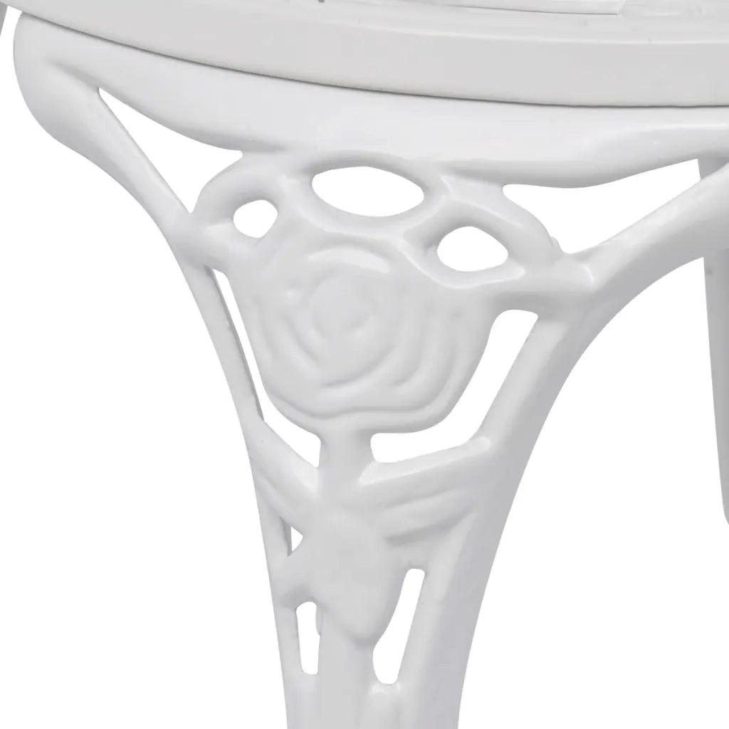 Sedie da Bistrot 2 pz in Alluminio Pressofuso Bianche 43176