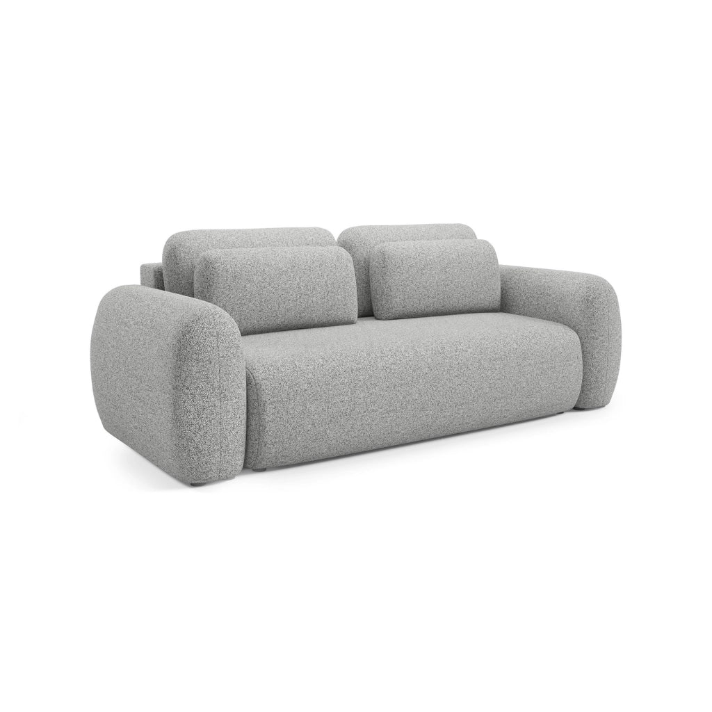 Sessame, Divano Letto 3 Posti Contenitore, 266x121 cm Grigio Chiaro