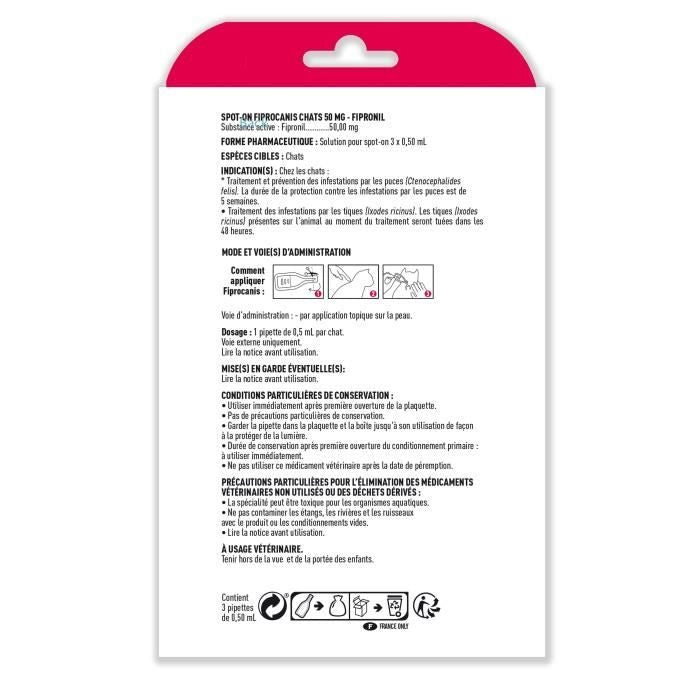 Pipette VETOCANIS Spot On, Anti-pulci e Anti-tick - Per cat