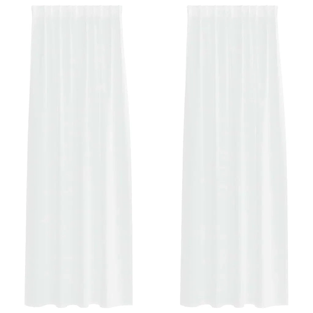 Tenda in Velo con tende 2 pcs Bianco 260 x 140 cm Poliestere 4108011