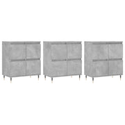 Buffet credenza cassettiera armadio mobile contenitore organizer per cucina soggiorno salotti 3 pezzi legno ingegnerizzato grigio 02_0037136