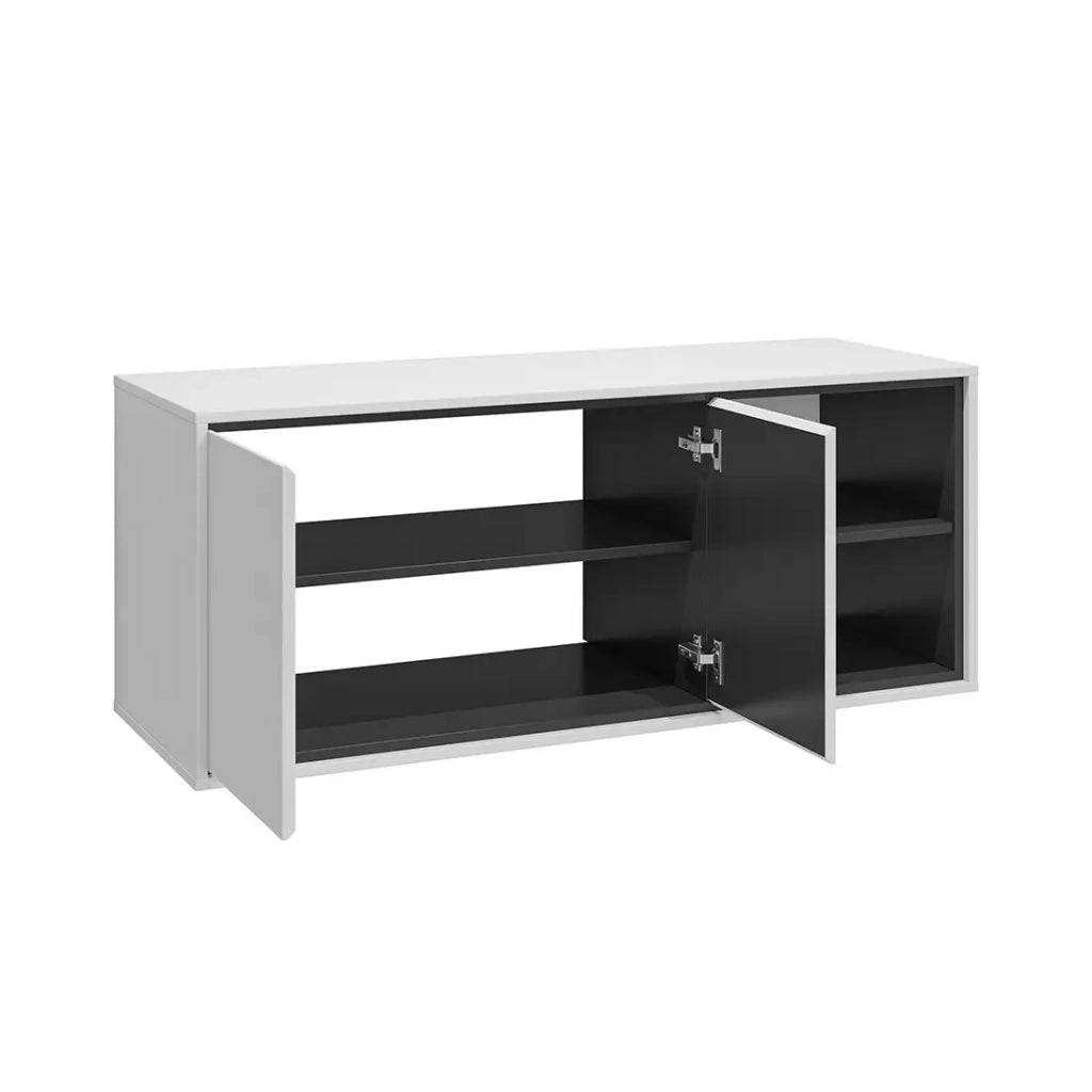 Mobile sottolavabo da bagno 120 cm GOBI colore bianco e nero