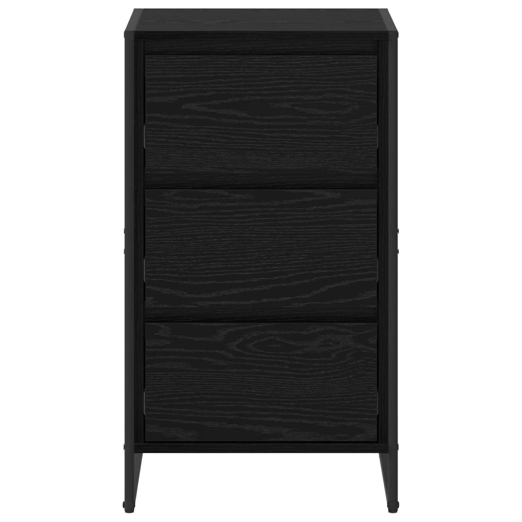 Credenza-Buffet-Armadio da cucina Rovere Nero 42 x 36 x 75.5 cm Legno multistrato