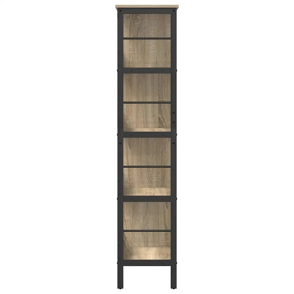 Libreria-Scaffale per Libri-Mobile di Stoccaggio Rovere Sonoma 82 x 32 x 144,5 cm Legno multistrato