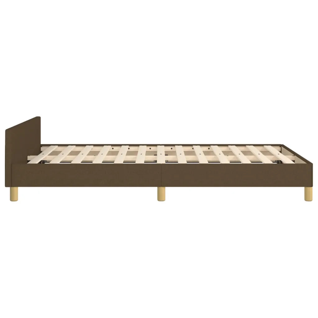 Giroletto senza Materasso Marrone Scuro 120x200 cm Tessuto
