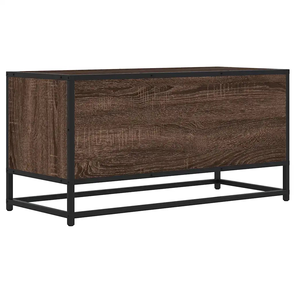 Mobile TV Rovere Marrone 80x34,5x40cm Legno Multistrato Metallo 848823