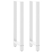 Set di 2 gambe per tavolo da bar dal design moderno 40 x 110 cm con piedini regolabili in acciaio bianco 02_0057589